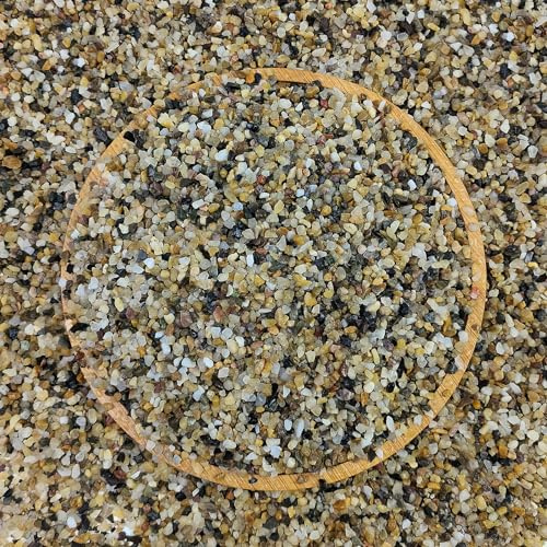 FANTIAN 4 lbs Aquarium Sand, 1-2 mm Fish Tank Gravel. Decorative Coarse Sand Pea Gravel for Aquarium Substrate, Terrariums, Vase, Plant and Soil Cover