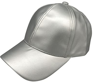 Generisch Homme Femme Casquette de Baseball Réglable Soild Hommes Femmes Casquette de Baseball Unisexe Chapeau Nouveau-né Casquettes, argenté, taille unique