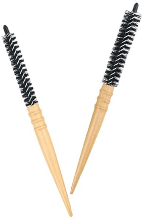 LIFKOME Set 2 Pezzi Spazzole per Chioma in Legno Anti-statiche Setole in Nailon, Piccole per Uso su Chioma Asciutti o Bagnati, Styling