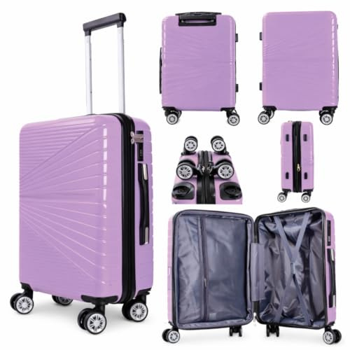 Underseat 45 X 36 x 20 cm Travel Trolley Case with Detachable Wheels (T-HC-US-1811) (Light Purple)