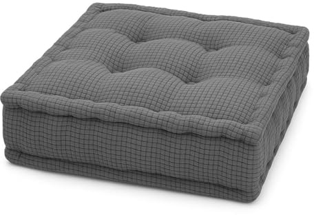 4All Booster Cushion – Firm Seat Riser Cushions for Chair, Thick Armchair & Sofa Booster Cushion, Post Hip Replacement Support 10cm (Grey (Tufted))