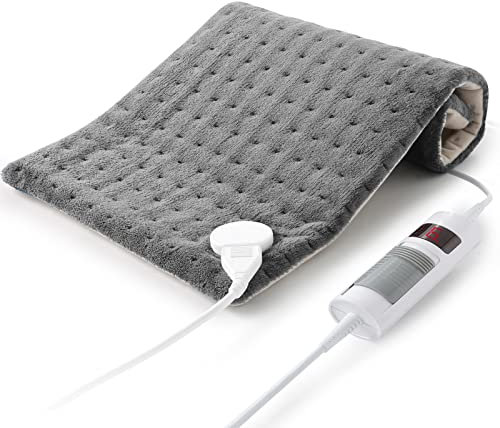 Heating Pad Electric Heat pad for Back Neck with Fast Heating Technology, 6 Heat Settings & Auto Shut Off, Machine Washable, 12x24