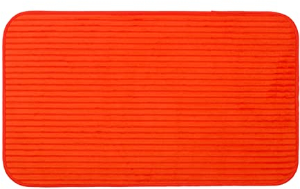 Gözze - Rutschfester Weicher Badeteppich, 100% Polyester, 60 x 100 cm - Orange