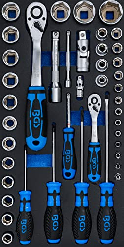 BGS 2002-7 | Schaumeinlage für Art. 2002 | Steckschlüssel-Satz und Schraubendreher | 43-tlg.