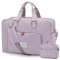 Reisetasche Damen mit Schuhfach, Reisetaschen Handgepäck Reise Tasche Weekender Duffle Travel Bag Sporttasche Wasserdicht Kliniktasche Geburt mit Schuhfach & Nassfach Lila