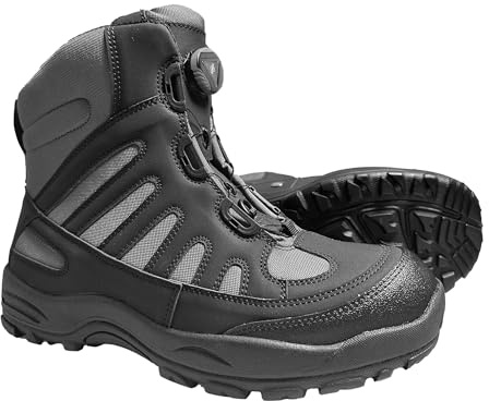 8 Fans Wading Boots for Men&Women Anti-Slip Rubber Sole with Rotating buckle Lacing System for Fishing (Black,M14)