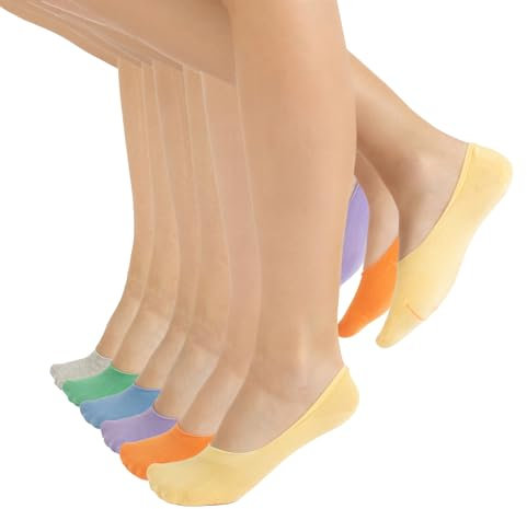 CALZITALY 6/12 Paires Protège Pied Invisible Unisexe, Chaussettes Invisibles en Coton, Protège Pieds en Coton, Socquettes Homme, Made in Italy (39-42, 6 Paires - Assortis G)