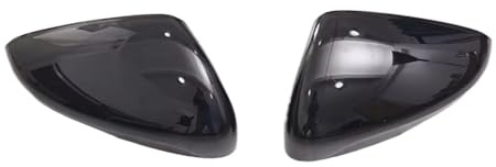 Calotte Degli Specchietti Auto Per Ford Per Focus MK4 2019-2024 Copertura specchietto retrovisore laterale Rivestimento custodia retrovisore in fibra di carbonio Copertura Specchio(Glass black 1 pair)