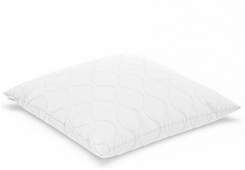 Sämann Kopfkissen mit individuell anpassbarer Füllung | atmungsaktives Steppkissen | 60°C maschinenwaschbar | mit Reißverschluss | herausnehmbare Hohlfaserbällchen (80x80 cm)