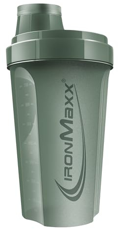 IronMaxx Eiweiß Shaker - 700ml Mineral Green | Proteinshaker mit Drehverschluss, Sieb & Mess-Skala | auslaufsicher, spülmaschinengeeignet & frei vom Weichmacher BPA & DEHP