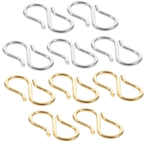OSALADI Hebillas De Joyería De Metal s De Acero Inoxidable 304, 10 Piezas En Dos Colores, Cierres Para Collares y Pulseras, Accesorios Para Diy, Uso Manualidades y Creación De Joyas