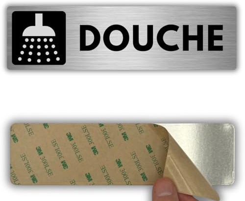 LEIASA | Plaque Douche - 5x18 cm - Aluminium - Cabine et Coin de Rinçage
