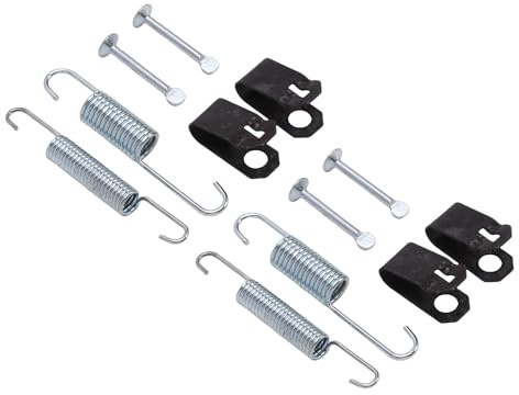 Yobadam Cart Brake Shoes Spring Kit, High Strength Steel Brake Shoes Kit, Replacement Spring with 4 Retaining Springs, 4 Pins, 2 Lower & 2 Upper Springs, Ideal for DS 1980 UP and