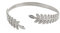 Dreamtimes Greek Roman Laurel Leaf Armband für Frauen Edelstahlarmband Gold Farbe Laurel Leaves Wheat Ears Boho Bangle Party Schmuck (Silber)
