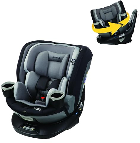 Safety 1st Turn and Go 360 ST Rotating All-in-One Convertible Car Seat, SafetySwivel Technology, SecureTech Installation, 3-in-1 Rear-Facing, Forward-Facing, Booster, 5-100 lbs, Skyline