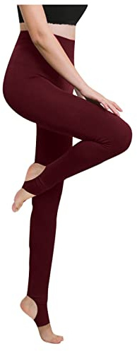 FUPODD Thermo Leggings Damen Gefütterte Fleece Thermoleggings Plüsch Winter Leggins High Waist Sportleggins Frauen Lang Elastische Thermohose Mit Fußschlaufe Yogahose Weich Blickdicht Laufhose Warme
