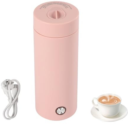 ACROSSPART Kleiner Tragbarer 3-in-1 Reise Elektrischer Wasserkocher 400ml Mini Wasserkocher Elektrisch Edelstahl Wasser Kochen mit Automatische Isolationsfunktion (Weiß)