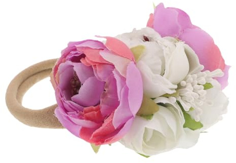 Holibanna Fascia Per Neonata Con Fiori Accessorio Elegante Per Compleanni Shower e Fotografie Cerchietto Elastico Per Bambina Comodo e Sicuro