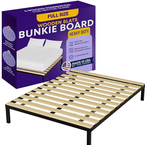 Greaton, Wooden Full Bed Slats for Support Under Mattress β Replacement Wood Slats for Full Size Bed Frame β Under Mattress Support Without Extra Height β 3.38 Standard Width