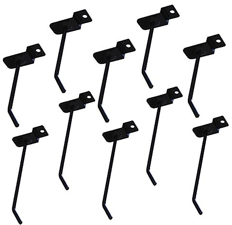 Amosfun 12pcs Groove Board Hook Board Storage Hangers Wall Shelf Brackets Supermarket Goods Shop Display Garage Storage
