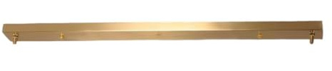 AstrizLamp 2 Agujero Embellecedor Lampara Techo 40cm Rectangular Roseta de Techo de Metal Dorado Hierro Cubierta Lámpara de Techo 2 vía Fijación al Techo con Accesorio para plafones lámparas colgantes
