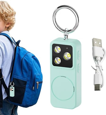 TocaFeank Allarme di Sicurezza - con LED Ricaricabile 150db,Forte Protezione Sicura Allarme Personale - Per Protezione Sicurezza Zaino Cintura Tasca Ragazze Anziani Viaggio Quotidiano