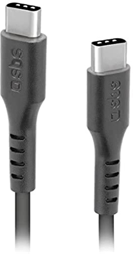 SBS Cavo USB-C – USB-C antigroviglio per ricarica e trasferimento dati, lunghezza 1.5 metri, per smartphone Samsung, Xiaomi, Oppo, Huawei, pc, tablet
