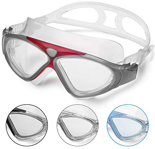 Winline Schwimmbrille Erwachsene Kinder Anti Fog Ohne Leakage deutlich Anblick UV Schutz, Professional Schwimmbrille für Herren Damen Jungen Mädchen