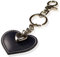 Schlüsselanhänger mit Herz aus Leder und ein Schmuck Herz aus Metall mit Karabiner Schlüsselband für Auto Geschenke für Frauen Männer Valentinstag Geburtstag Muttertag Made in Italy (Blau)