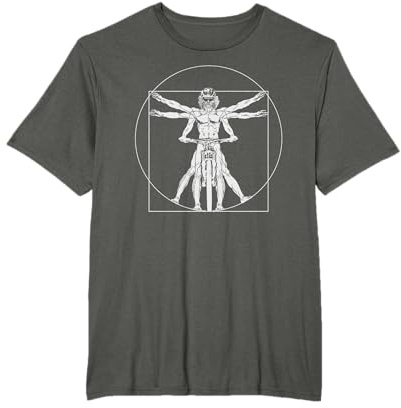 Bicicleta Bicicleta Ciclismo Leonardo Da Vinci hombre vitruviano Camiseta