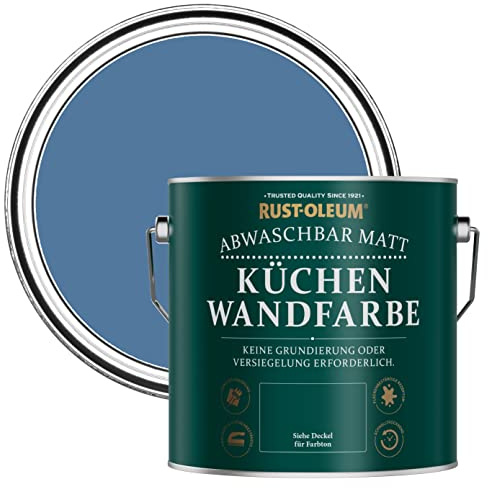 Rust-Oleum abwaschbare matte, geruchsarme blau Küchenwandfarbe - Blaue Seide 2,5 Litres