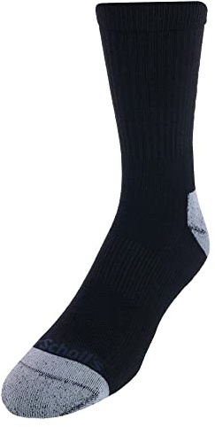 Dr. Scholl's Men's Crew Compression Work Socks (2 Pair Pack), Black