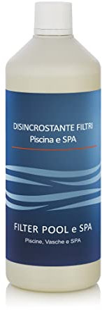 Filter Pool E Spa 1 Lt, Detergente Acido, Disincrostante e Sgrassante per Filtri a Sabbia, Vetro o Cartuccia. per Piscine e vasche.