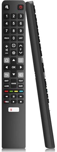 Ricambio Telecomando TCL Smart TV RC802N per Tutti i TCL Thomson Smart TV 4K UHD 32ES560 40ES560 U50P6146 U55C7006 U65X9026 U70C7026 - Nessuna Configurazione Richiesta