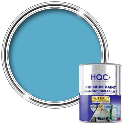 HQC Fence and Garden Paint | Furniture, Shed, Wood, Outdoor Paint | Garden Fence | Quick-Drying | 5L Pale Blue