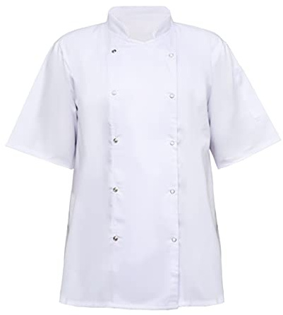 Perkin Veste de chef professionnelle à manches courtes