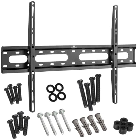 Maclean MC-939 Support Mural pour téléviseur LCD LED OLED QLED Plasma Plat et incurvé 37-70 Support TV Fin jusqu'à 45 kg (Max Vesa 600x400)