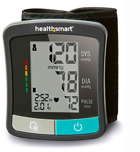 HealthSmart Digital Standard Blood Pressure Monitor with Automatic Upper Cuff that Displays Pulse Rate and Irregular Heartbeat, Stores up to 120 Readings for 2 Users (Pack of 48)