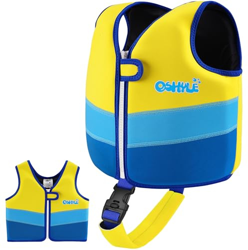 OSHYLE Giubbotto da Nuoto in Neoprene per Bambini - Aiuto Ideale per Il galleggiamento per Bambini (M(3-6), SS-BU)
