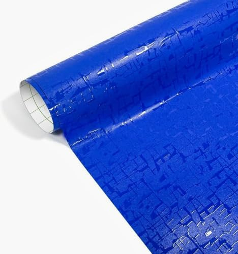 CompraFun Pellicola Wrapping Auto, Pellicola Adesiva per Auto Maya Pattern in Vinile, Pellicola Carbonio Adesivi Auto Senza Bolle D'aria, Wrapping Pellicola per Decorare Auto/Moto/Bici(Blu, 30x150CM)
