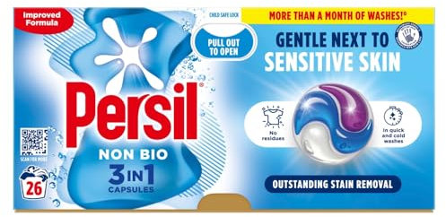 Persil Non Bio 3 in 1 Sensitive Laundry Detergent Capsules 26 Washes