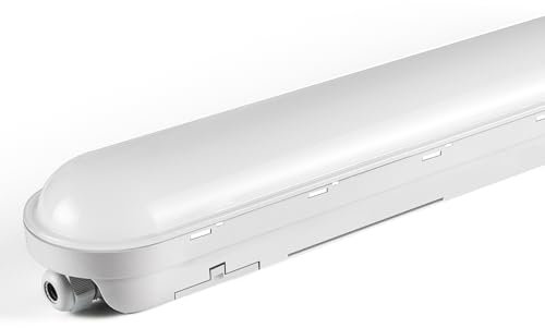 TONFFI Feuchtraumleuchte LED 120CM 36W 4500LM 4000K Neutralweiß Röhrenlampe Komplett IP65 Verknüpfbar für Garage Werkstatt