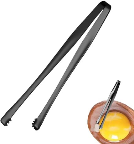 Egg Chalaza Removal Tool | 15 Cm Eierschalenöffner für Gekochte Eier | Eierschalenmembran Entferner Gadget | Egg Shell Remover Tool aus Edelstahl | Multifunktionale Eiszange für Zu Hause