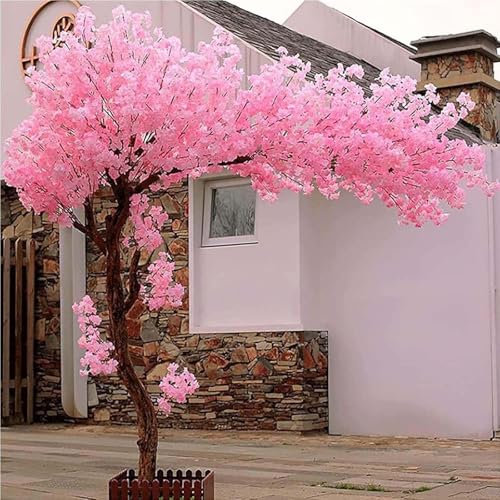 001,1.5x1.2m,Konstgjorda körsbärsblomningsträd Handgjorda rosa önskningar Handgjorda rosa körsbärsträd, konstgjorda körsbärsblomningsträd för fest, bröllop, heminredning, inomhus och utomhus