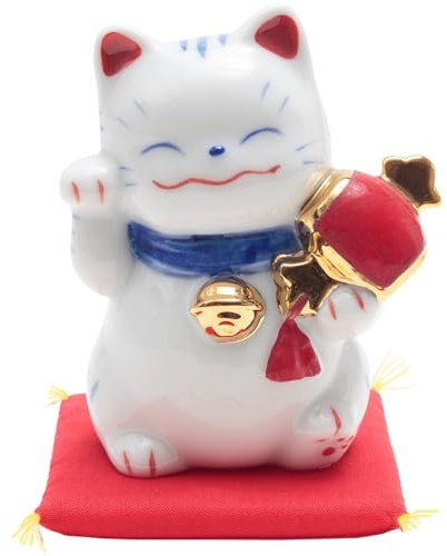 YOSHINOYA KYUBEI Maneki Neko Lucky Cat with Magic Mallet – Japanese Home Decor SN-945-Z-US
