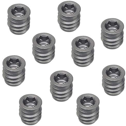 Gedotec Einschraubmuffen M8 Einschraubmuttern mit Abdeckrand für Holz | M8 x 24 mm | Eindrehmuffe Stahl verzinkt | Antrieb: Innensechskant | MADE IN GERMANY | 20 Stück - Gewindemuffen aus Metall