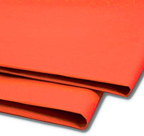 Sabco - Tissue Paper 100 Sheets, Gift Wrap, Mg and Acid Free, 20 X 30 Size, Wrapping Decorative Sketch and Cutting Paper for Art Craft & Packing. – Orange