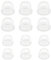 Baven 12 Pcs Pompe d'ampoule d'amorce Blanche 19 mm et 22 mm Tasse d'huile de Carburateur Transparente pour Tondeuse, Machine de haie, Scie à Essence, Ampoule d'amorce de Carburant de Ventilateur