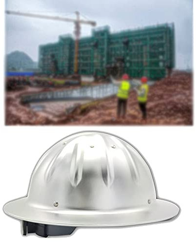 Schutzhelm,Helme Aluminiumhelme Schutzhelme Aluminiumlegierung Helm Hochfester Helm Vollrand-Design Top-Verstärkung Bauhelm Aluminium Hart
