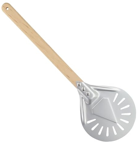 ZCYKJ Pala girevole per pizza, antiaderente per pizza o torta, pala per pizza con manico in legno smontabile, per cuocere pizze come un professionista